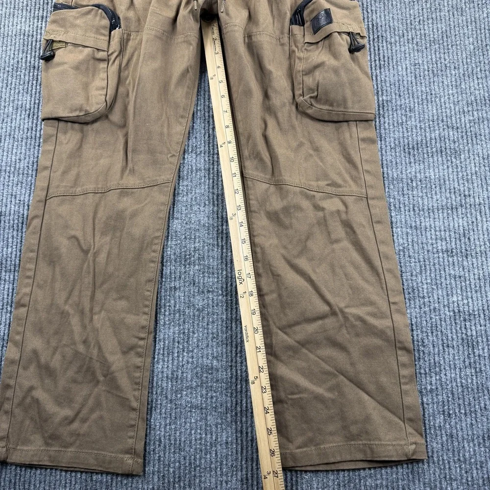 Ring Of Fire Pants Mens Medium Brown Joachim Cargo Elastic Waist Stretch Casual‎